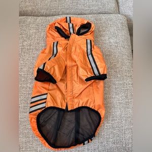 Dog Raincoat wfree gift waterproof hooded storage see condition description new
